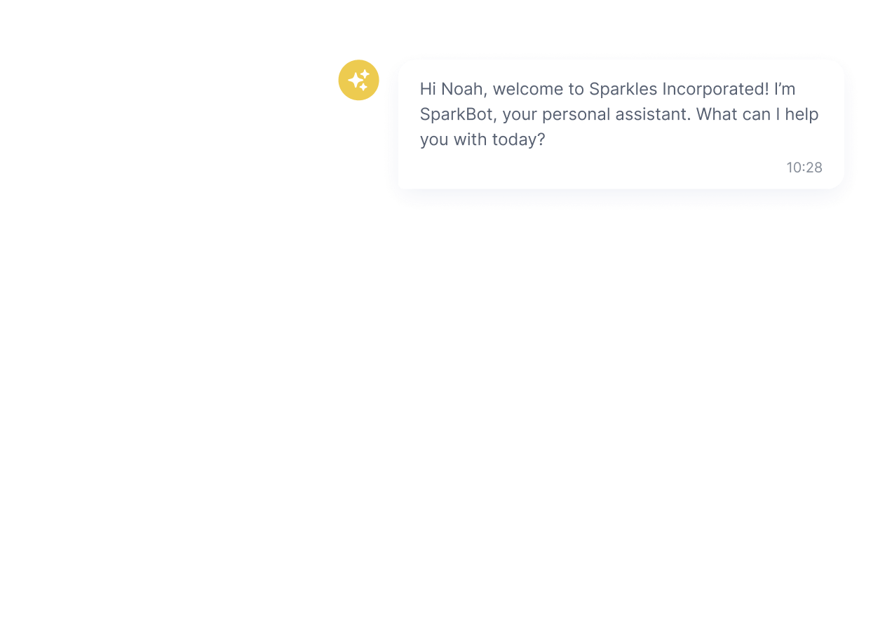 AI support message